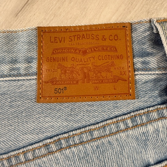 NWT Levi’s Premium 502 Women High Rise ‘90s Style Shorts Size 28 - Picture 8 of 16